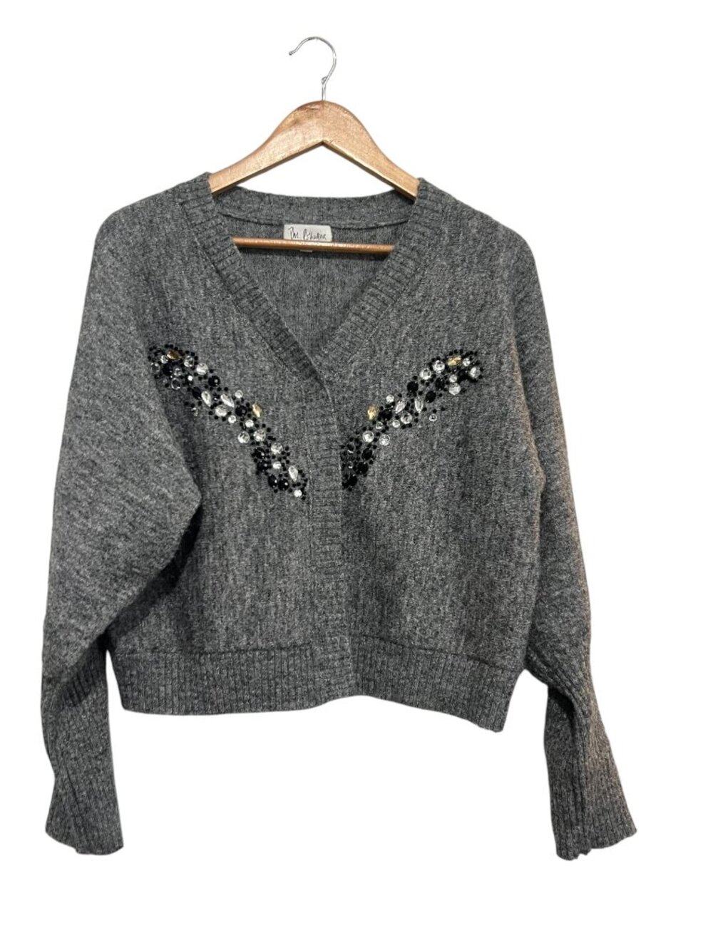 The Collective Cardigan Sweater Wool Blend Embellished Size XL